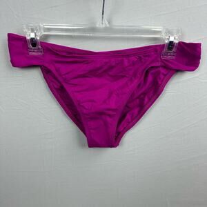 L Space Full Bottom Foxy Tab Bikini Bottom Women’s Large Bergundy